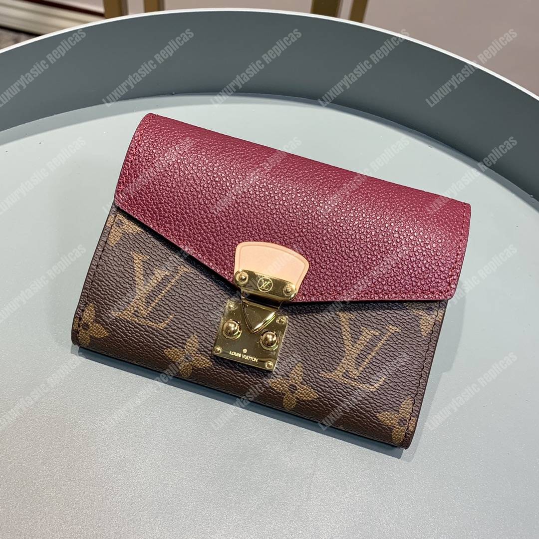 LV Pallas Compact Wallet Monogram Aurore