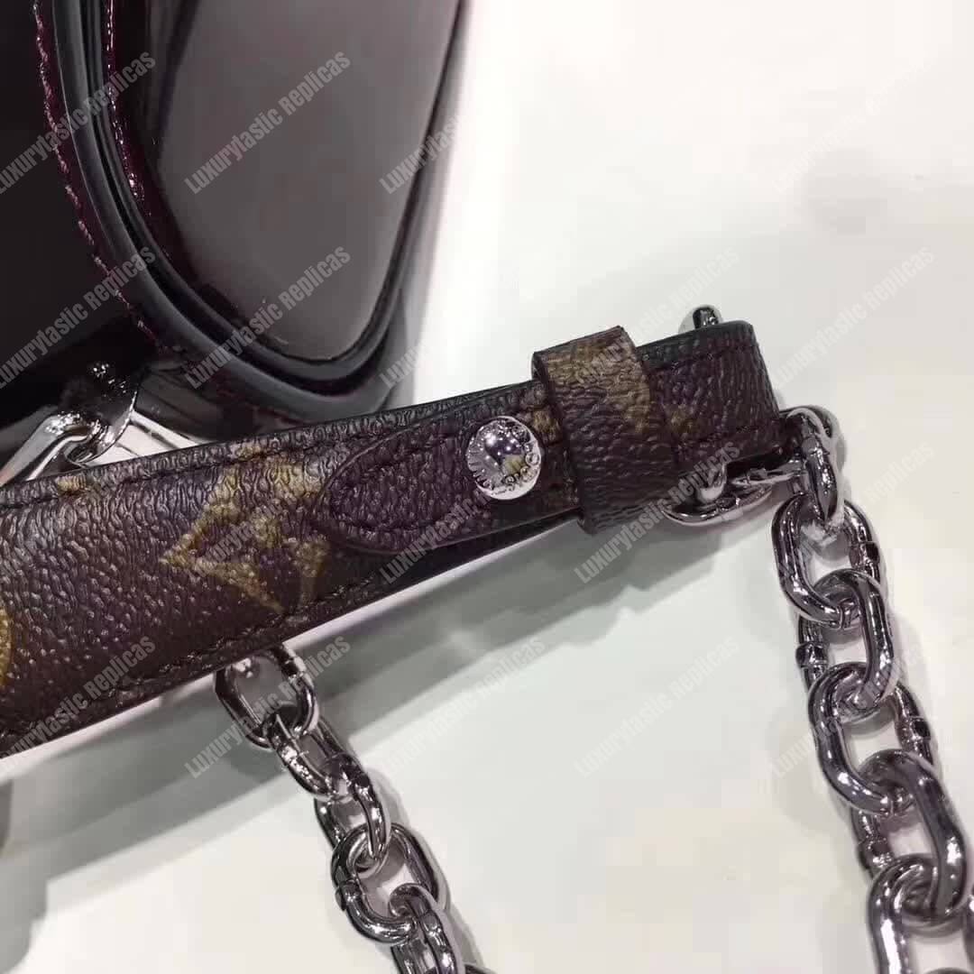 LV Twist PM Monogram Vernis Leather Burgundy