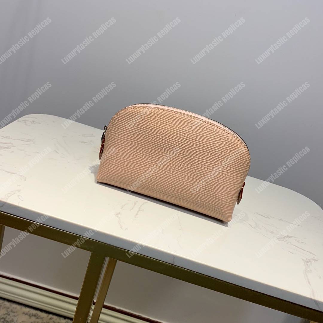 LV Cosmetic Pouch PM Epi Leather Vanilla