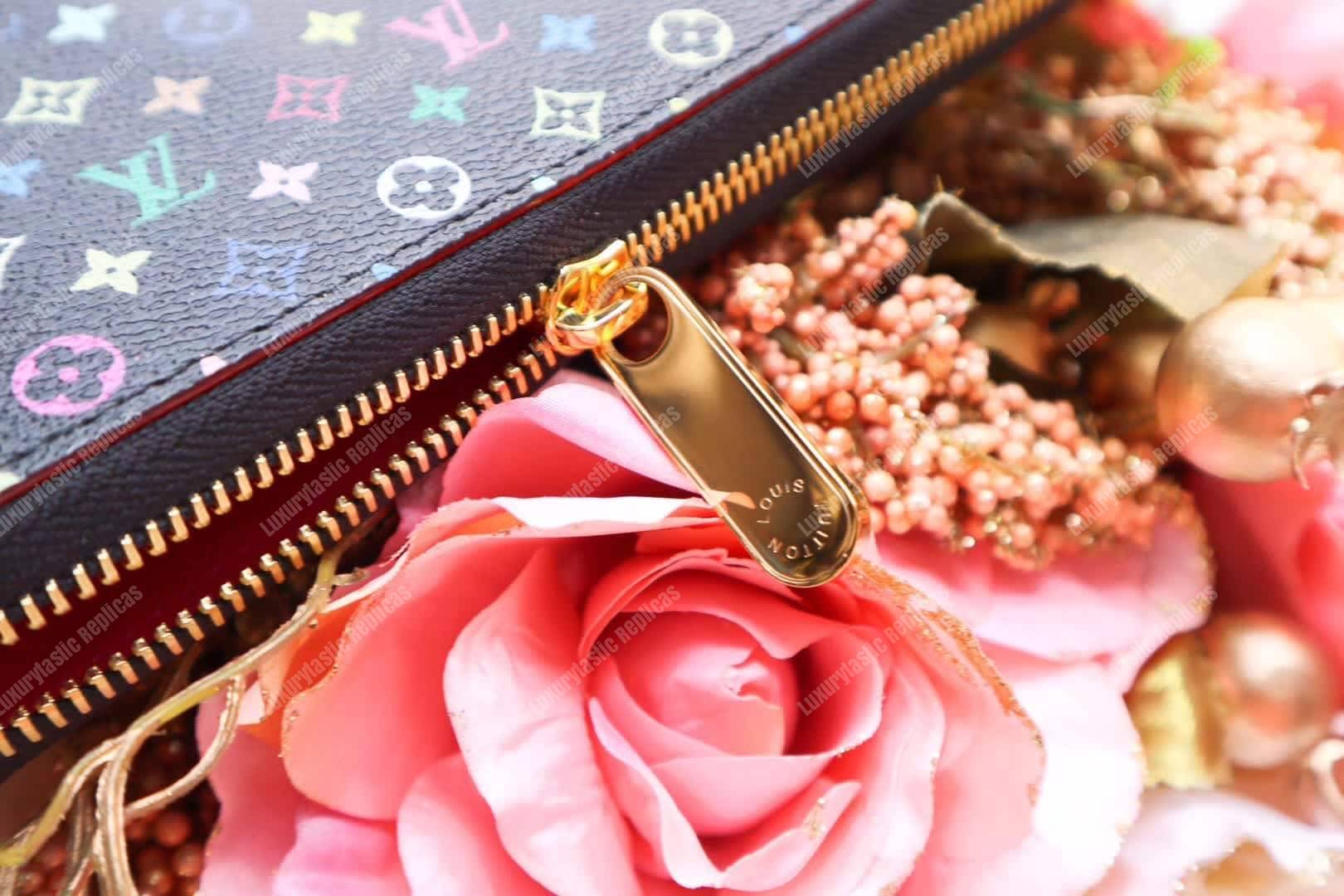 LV  Zippy Wallet Monogram Multicolore Canvas (Black)