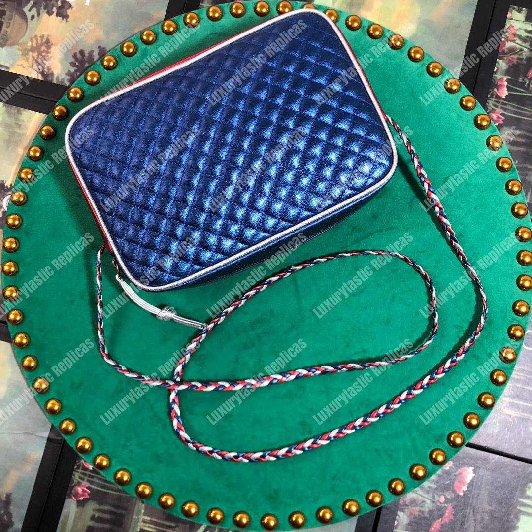 G*u*i laminated leather small shoulder bag red/white