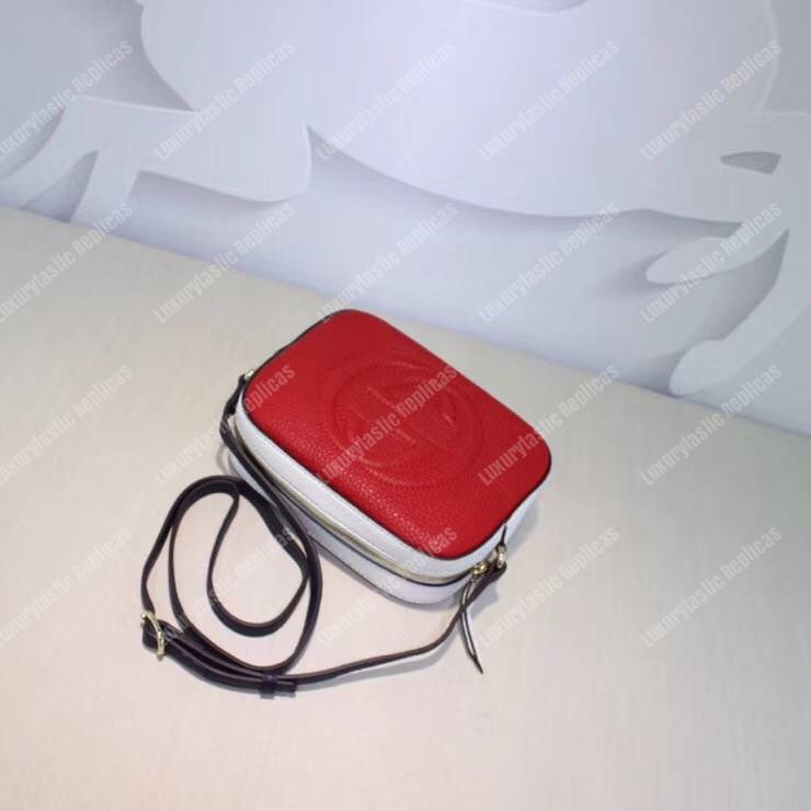 G*u*i soho small leather disco bag red/white