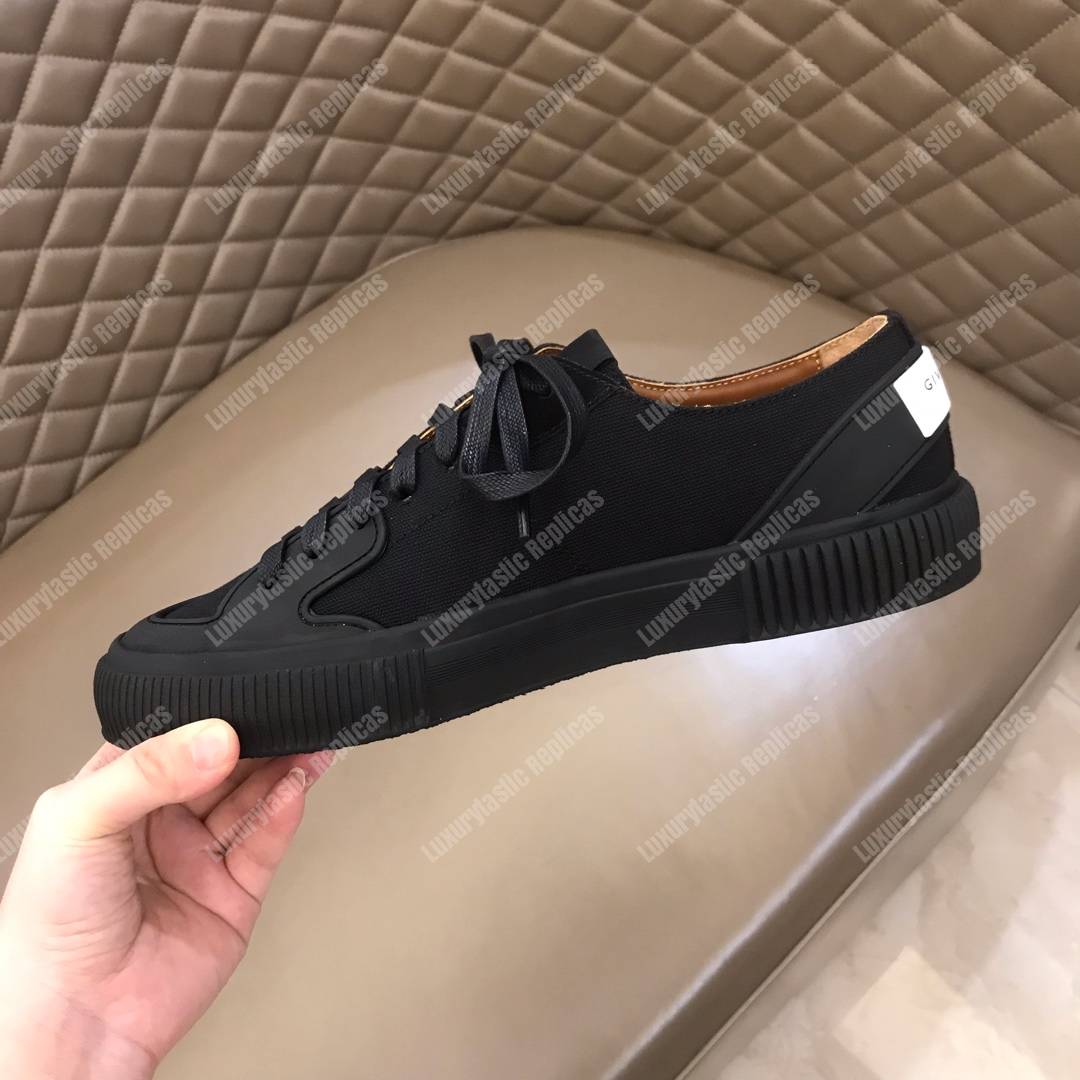 Givenchy Canvas Low-Top Sneakers Black/Multi Colour Print