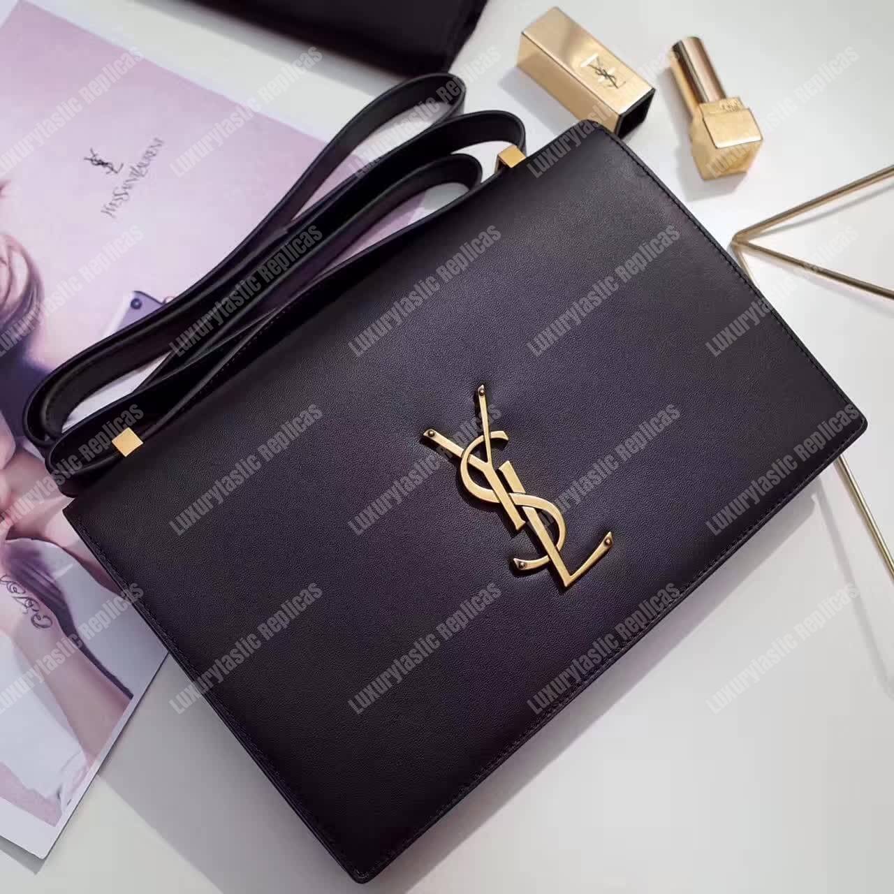 Saint Laurent Medium Dylan Monogram Satchel Black Leather