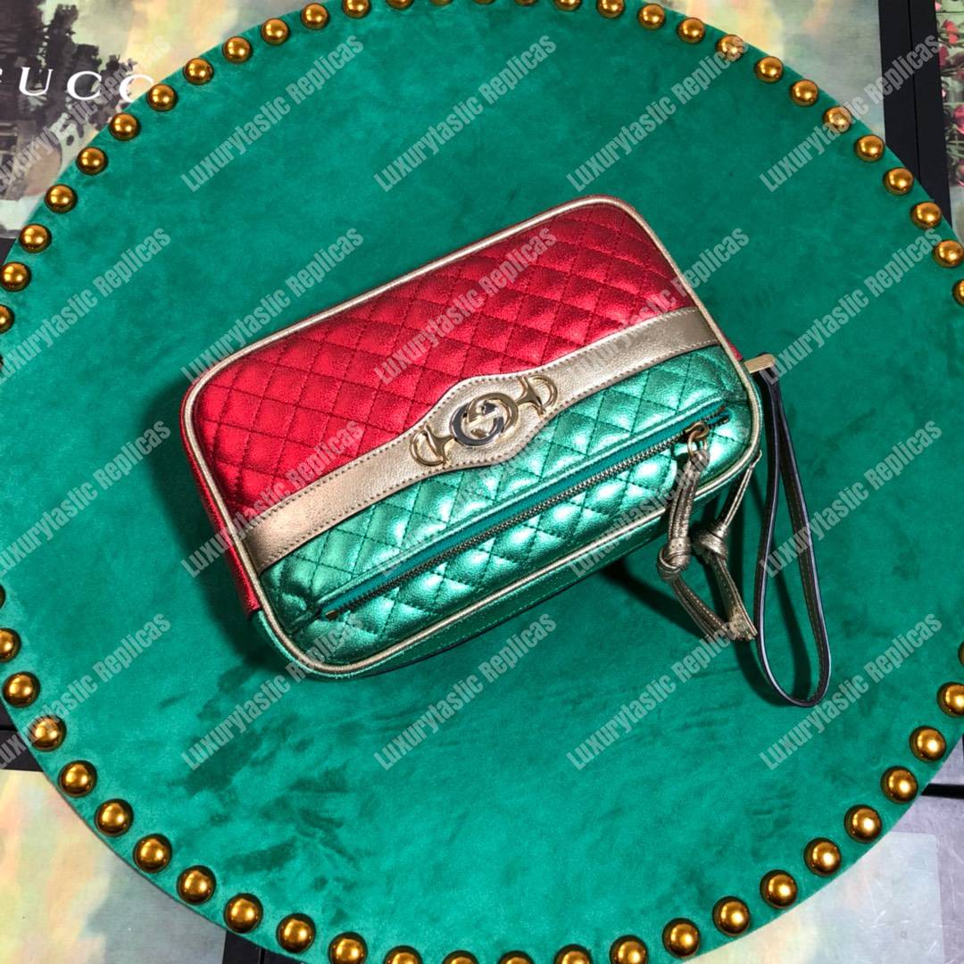 G*u*i zumi clutch metallic red/green