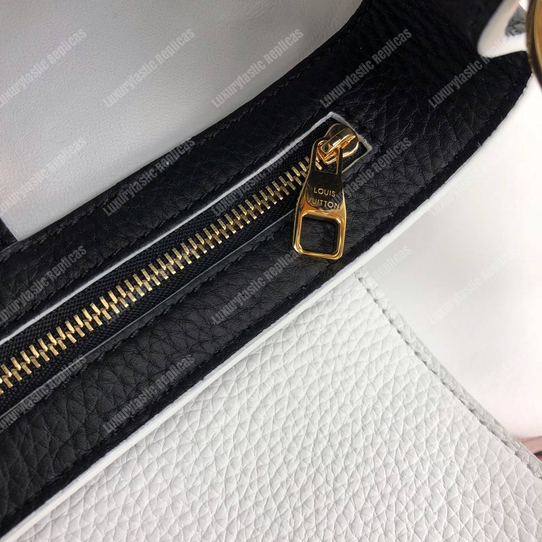 LV Capucines BB Taurillon Python Black White