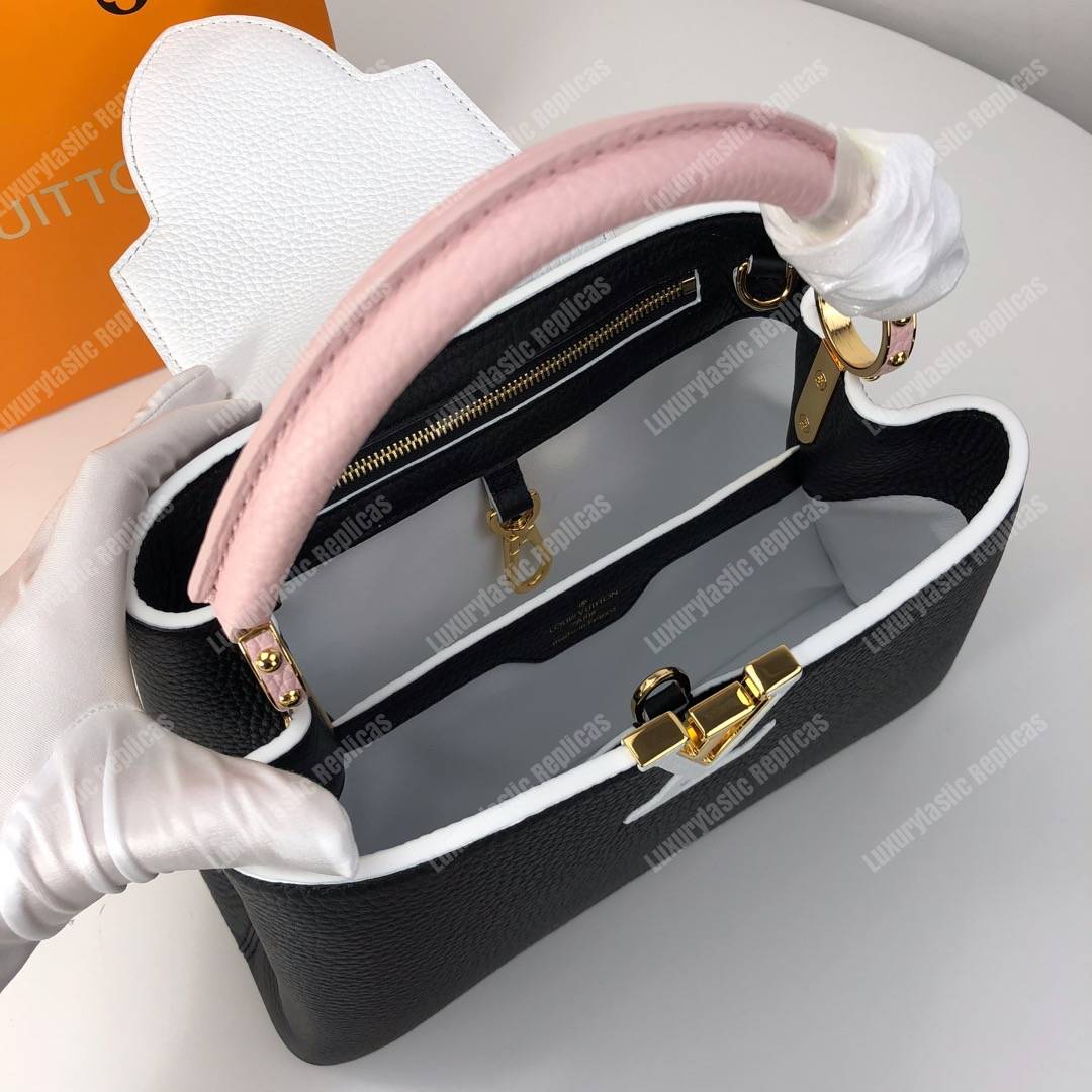 LV Capucines BB Taurillon Python Black White