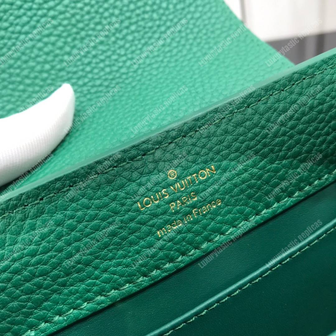 LV Capucines Mini Taurillon Python Vert