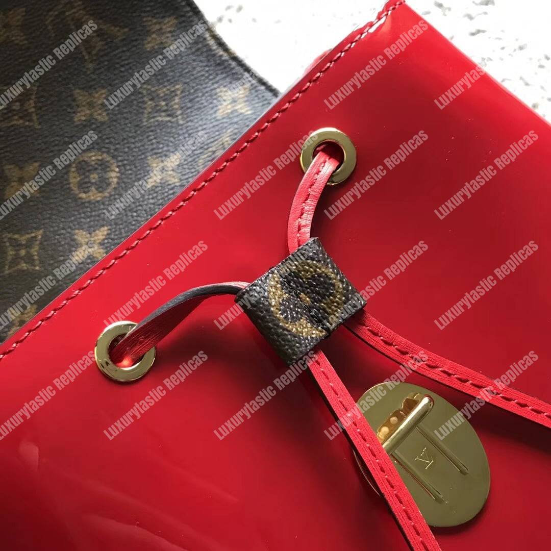 LV Hot Springs Backpack Patent Leather Red