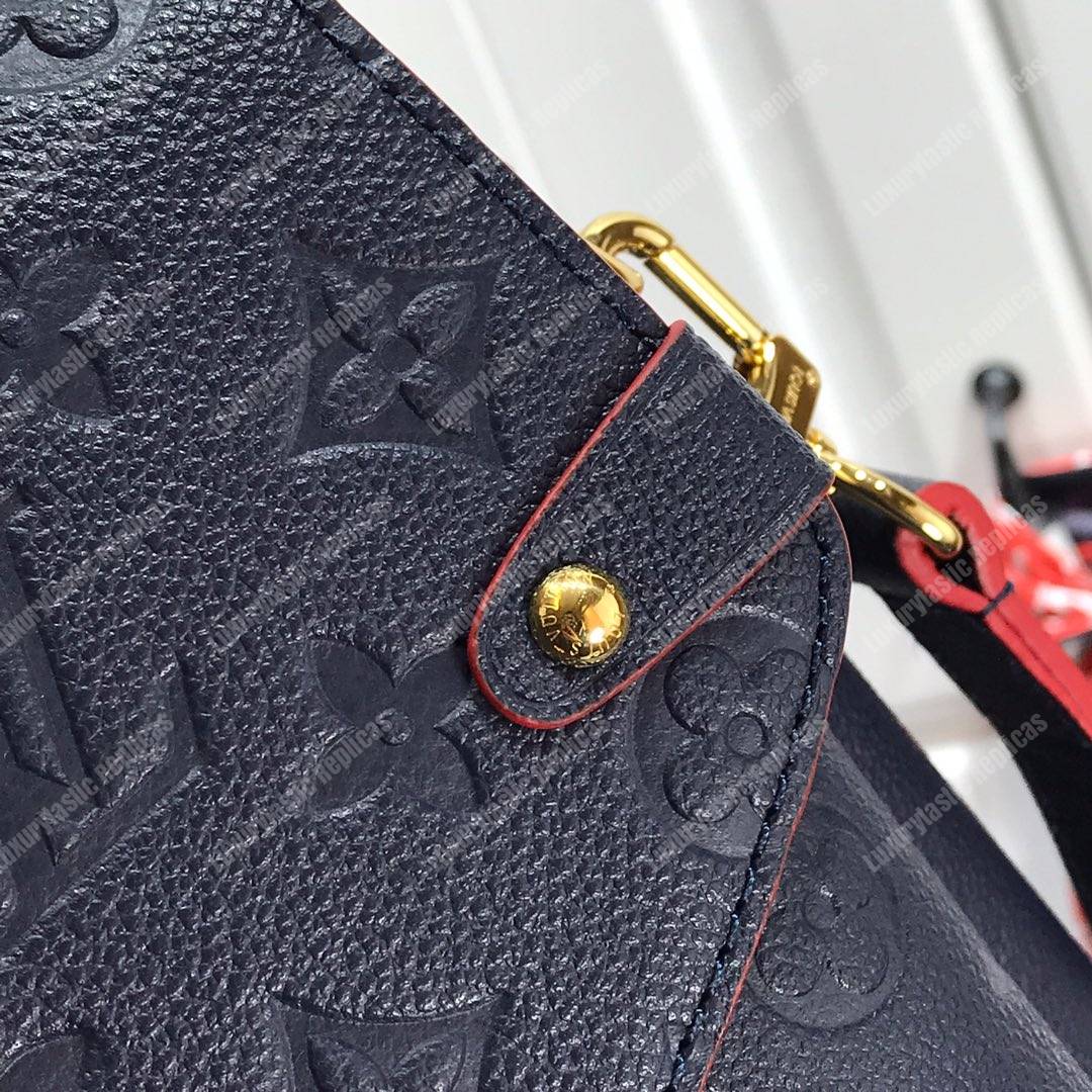 LV Georges MM Monogram Empreinte Leather Navy Blue/Red