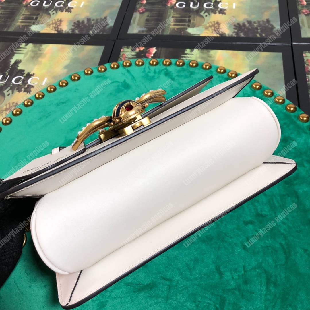 G*u*i queen margaret leather bag white