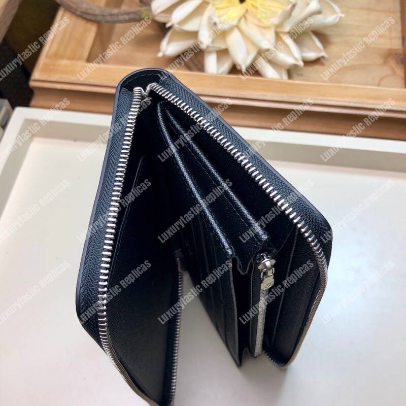 LV Zippy Organizer Epi Leather Black