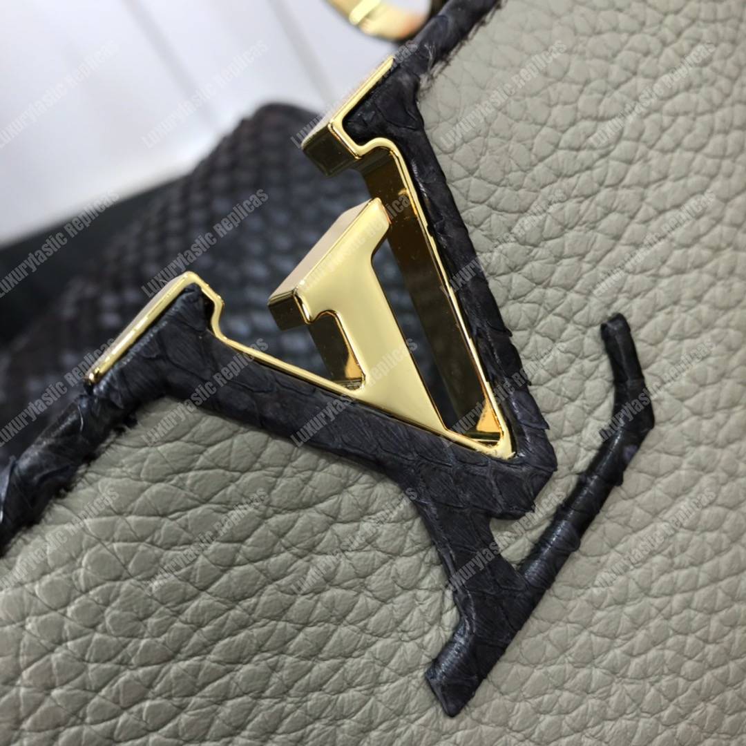 LV Capucines BB Taurillon Python Gris