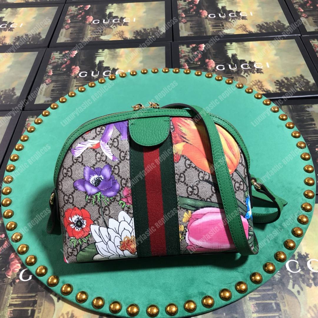 G*u*i ophidia gg flora small shoulder bag gg sup*e green