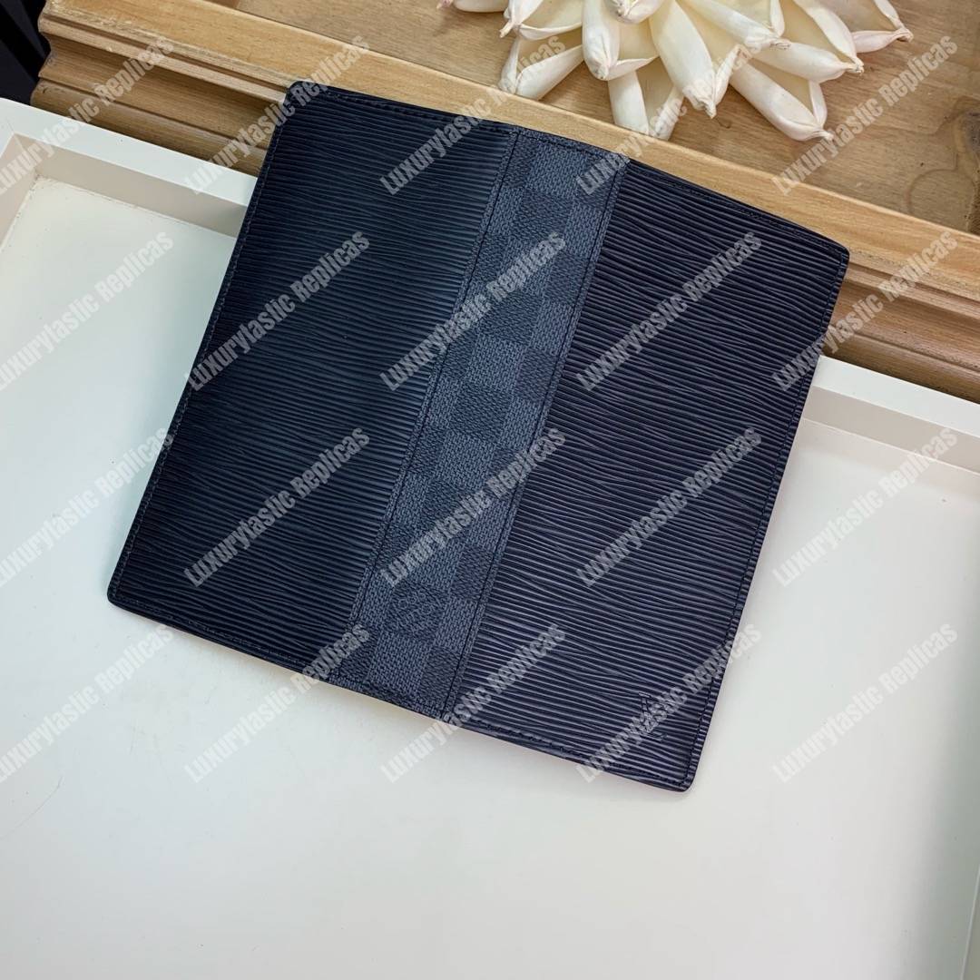 LV Brazza Wallet Epi Leather Damier Graphite