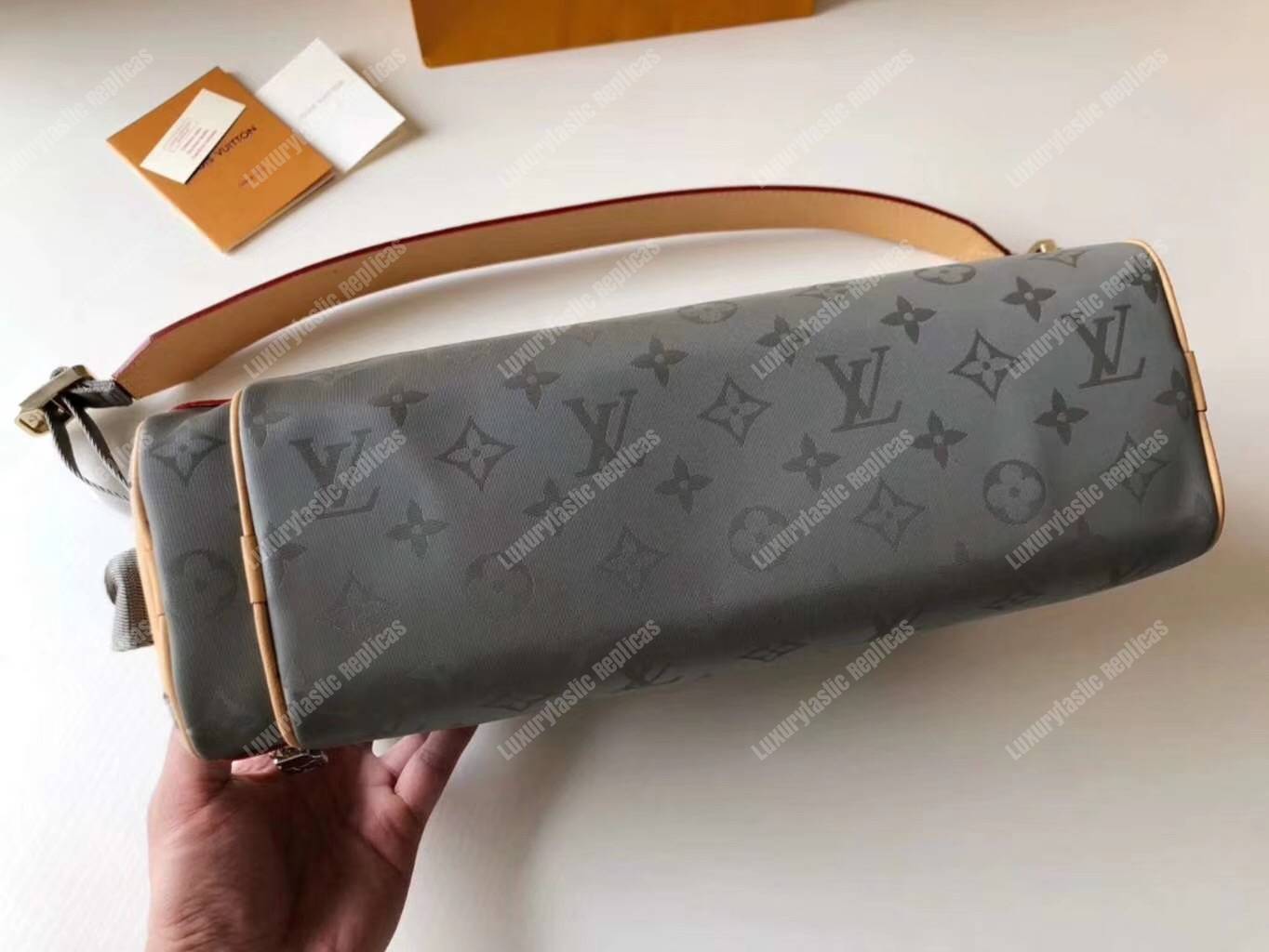 LV Camera Bag Monogram Titanium