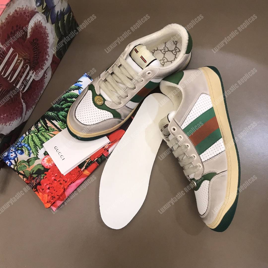 G*u*i screener leather sneaker white