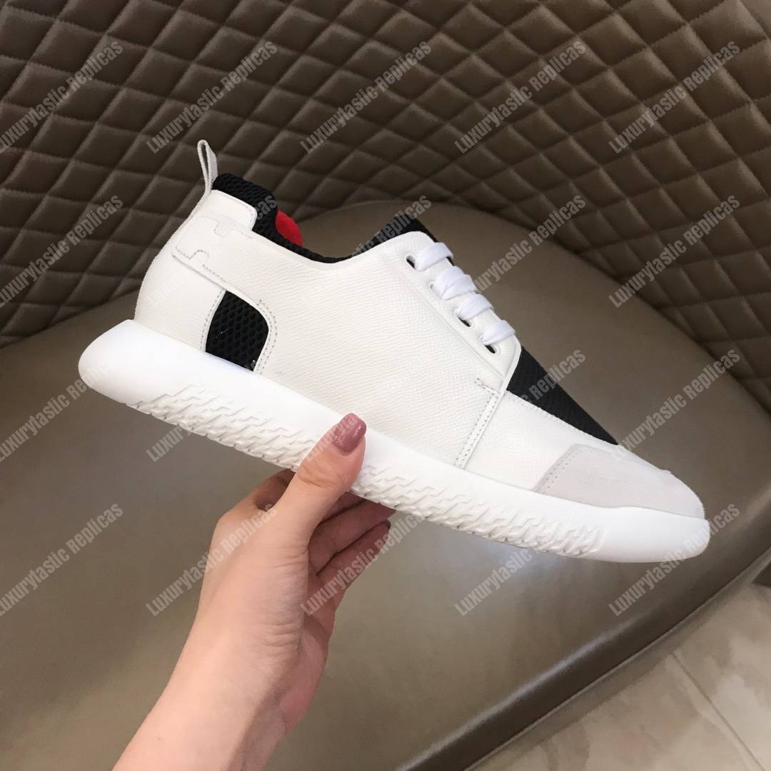 H**mes vitesse sneaker white/black lining