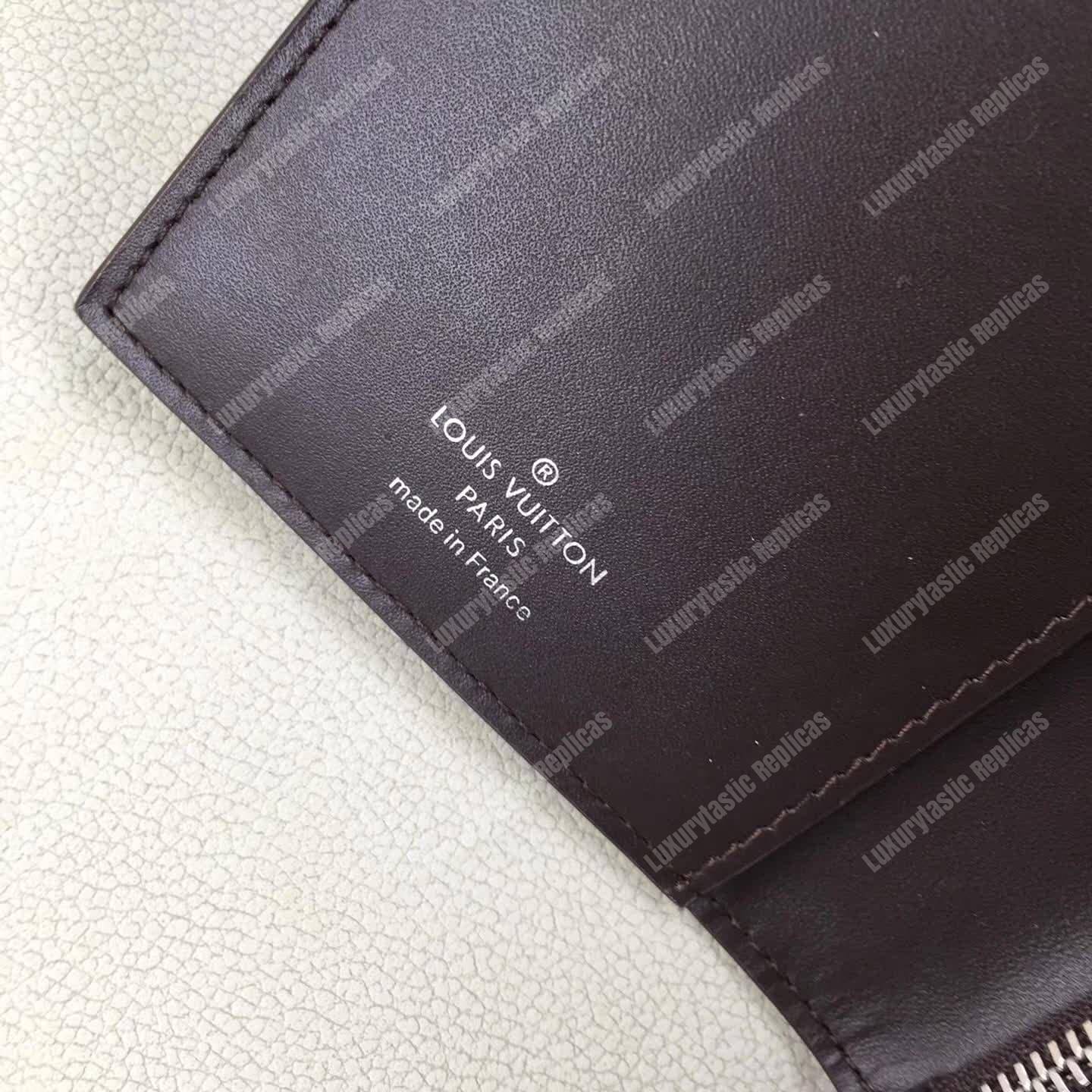 LV Long Coin Wallet Utah Leather Marron