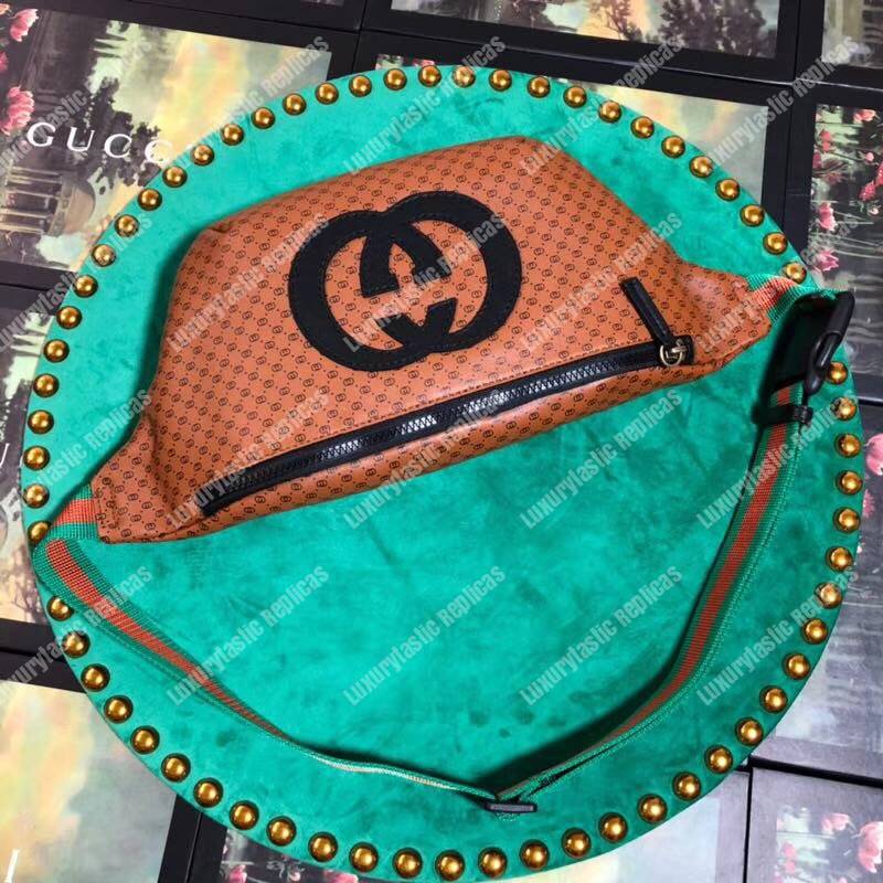 G*u*i G*u*i-dapper dan belt bag brown with ebony gg pattern