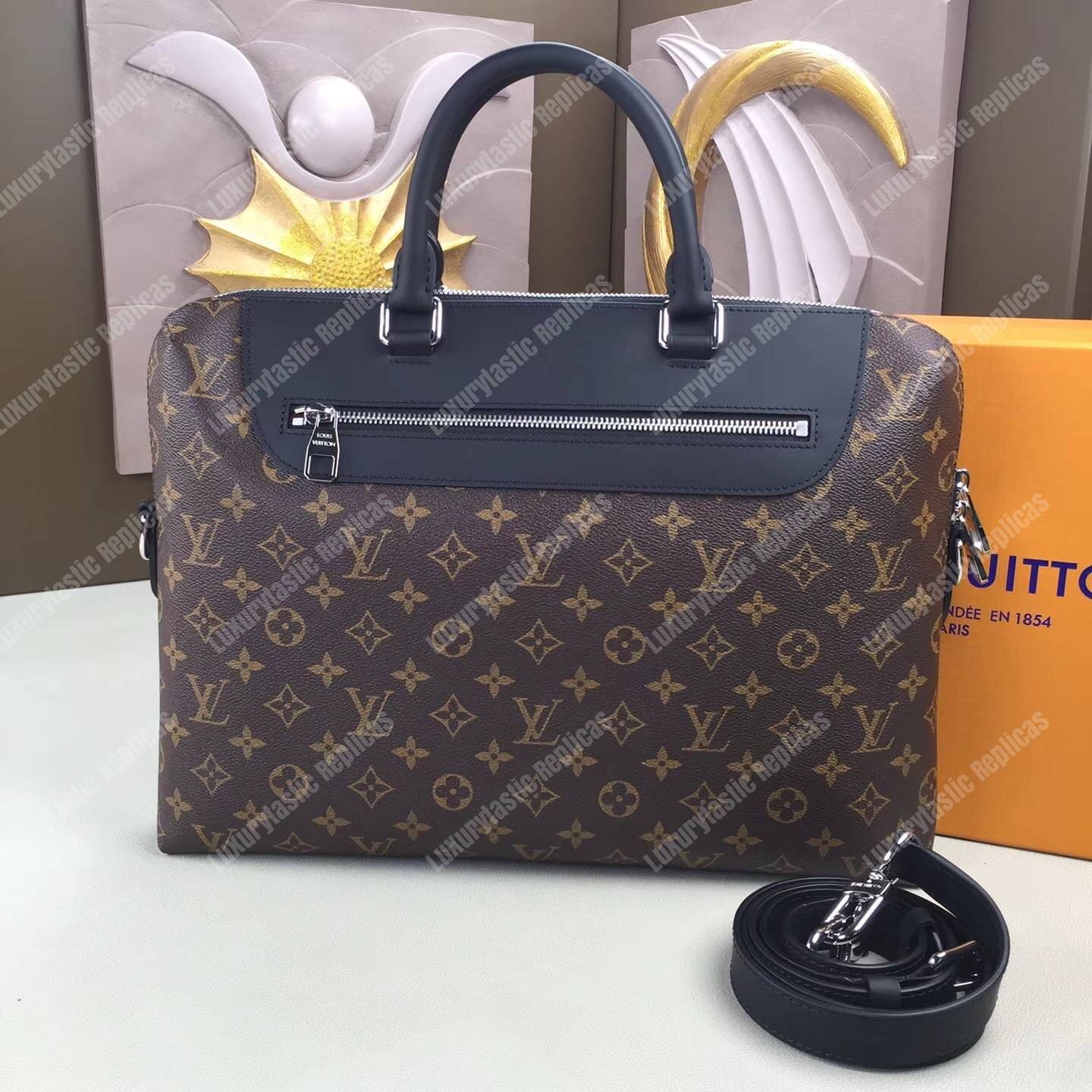 LV Porte-Documents Jour Monogram Macassar Canvas
