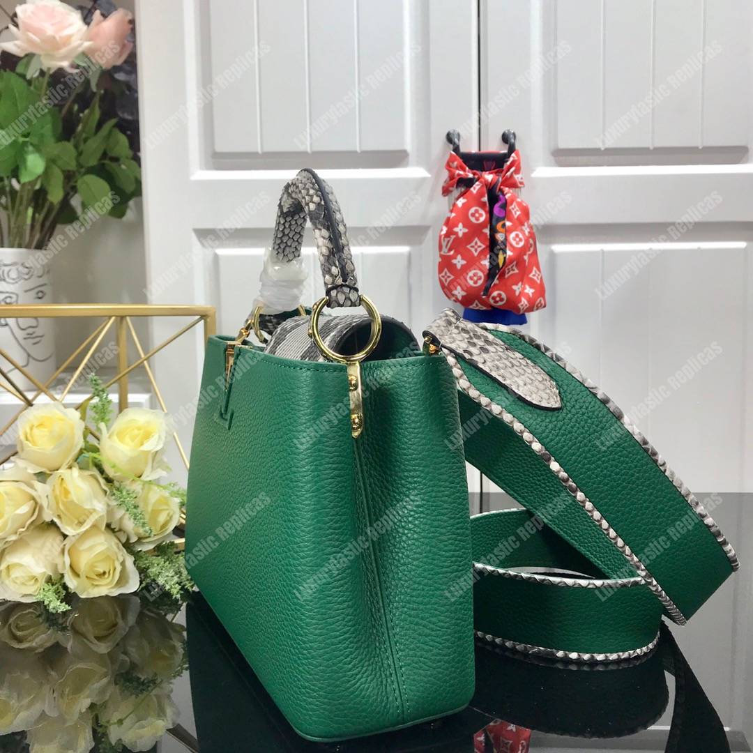 LV Capucines BB Taurillon Python Lauxor