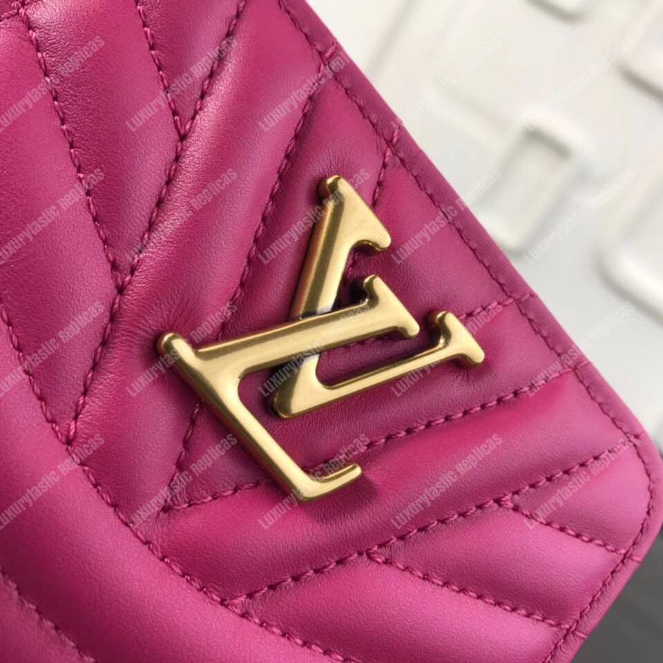 LV New Wave Zipped Compact Wallet Rose Freesia Pink