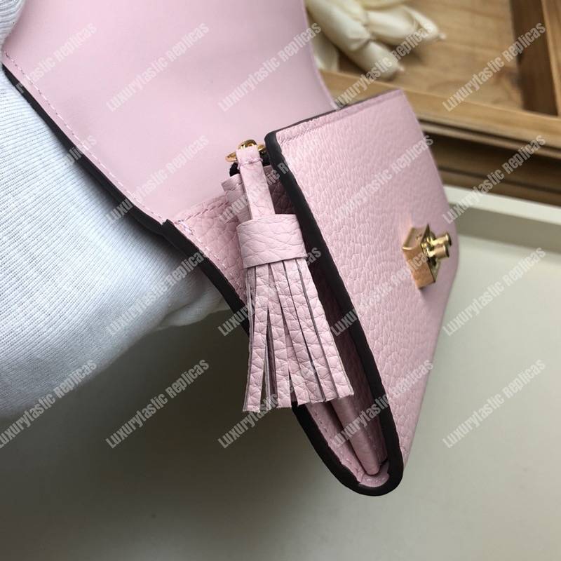 LV Croisette Wallet Damier canvas w/ grained leather Magnolia