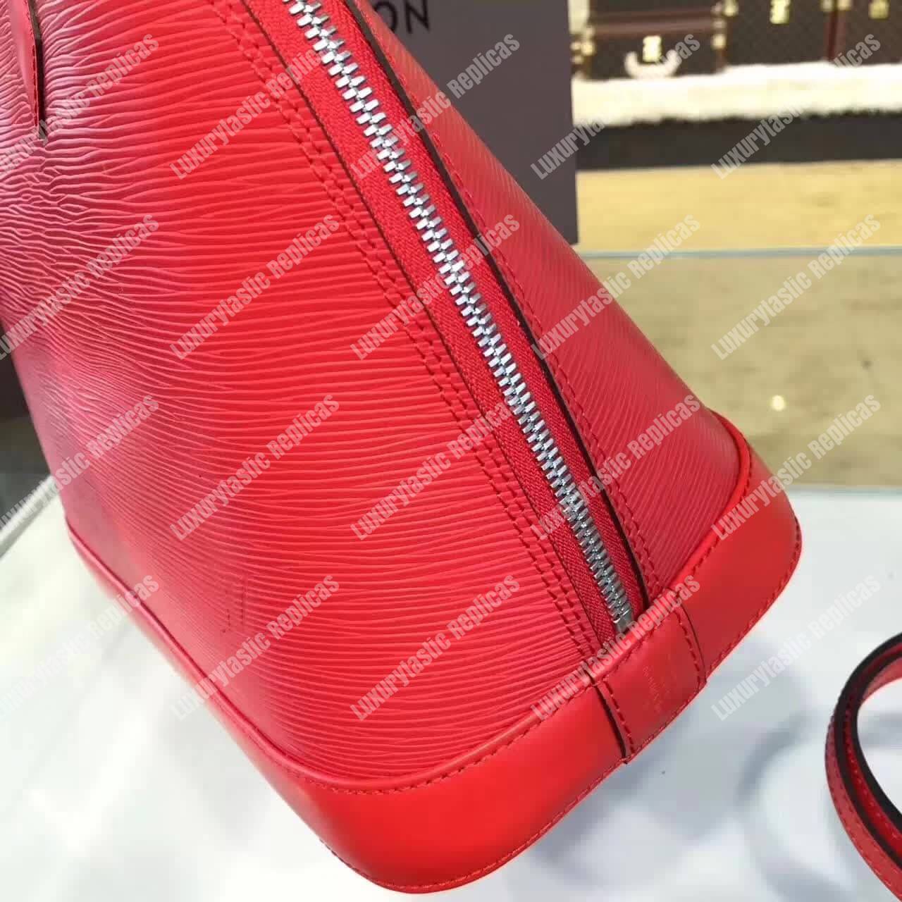 LV Alma PM Epi Leather Coquelicot