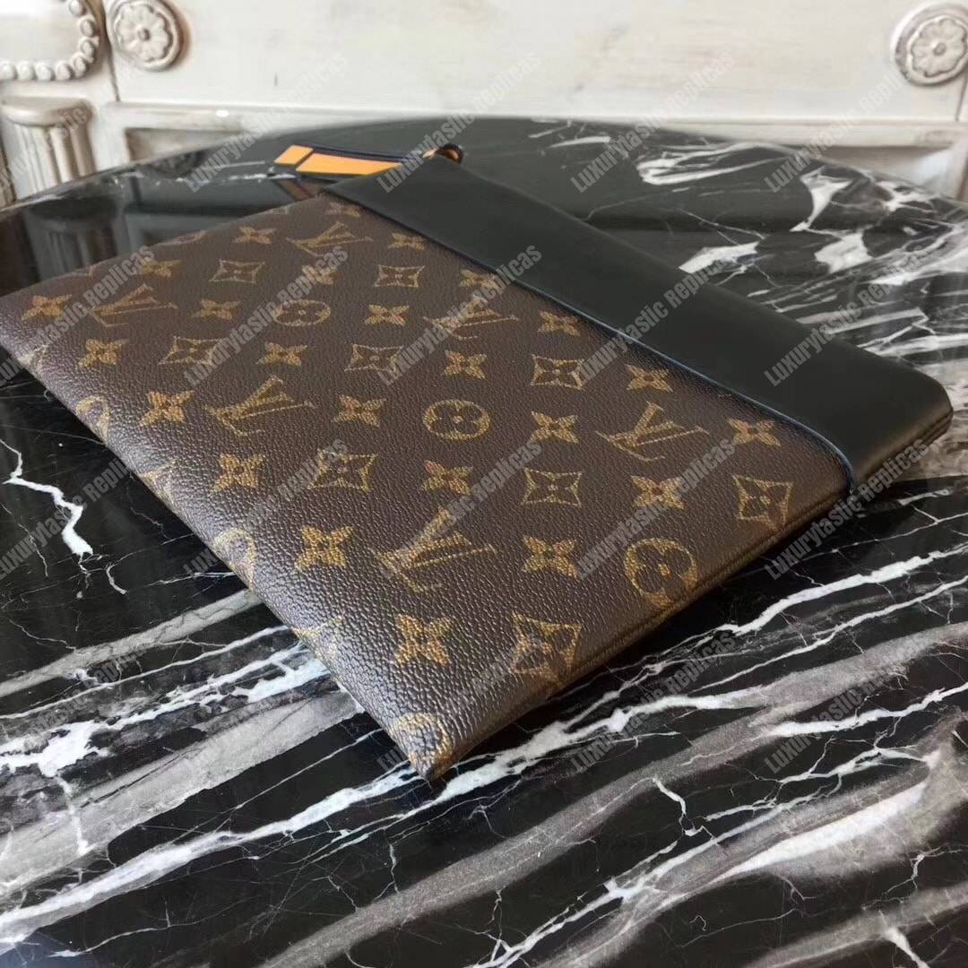LV Pochette Tuileries Monogram Coated Canvas Noir