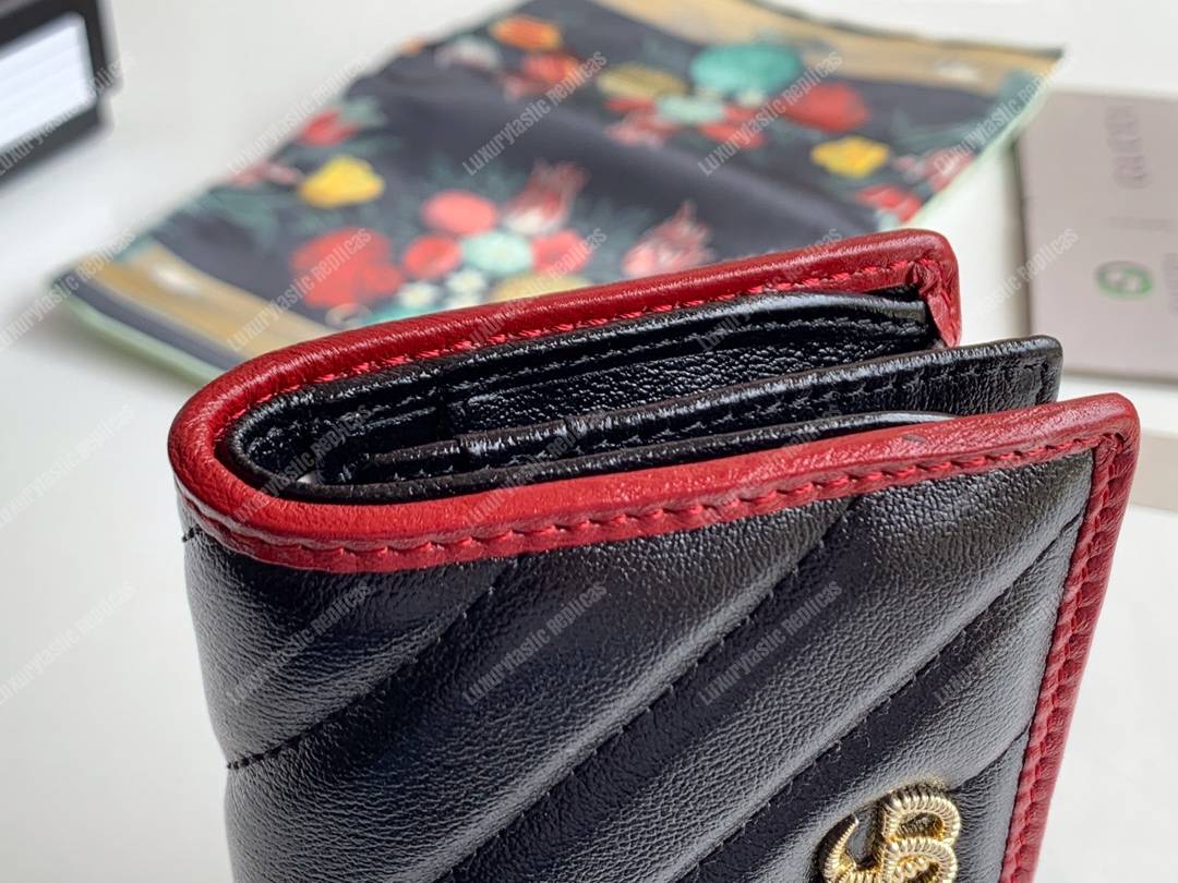 G*u*i gg marmont card case wallet black