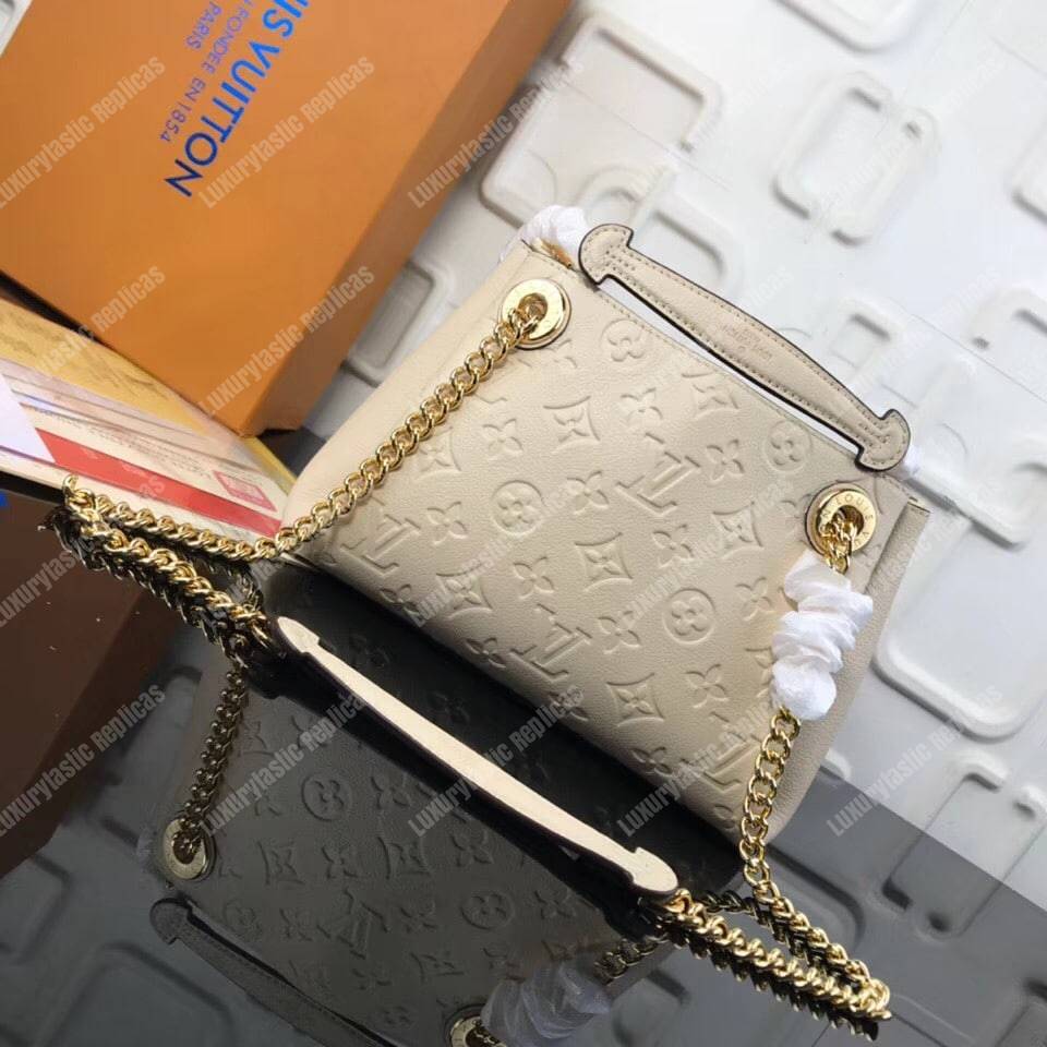 LV Surene BB Monogram Empreinte Leather Creme