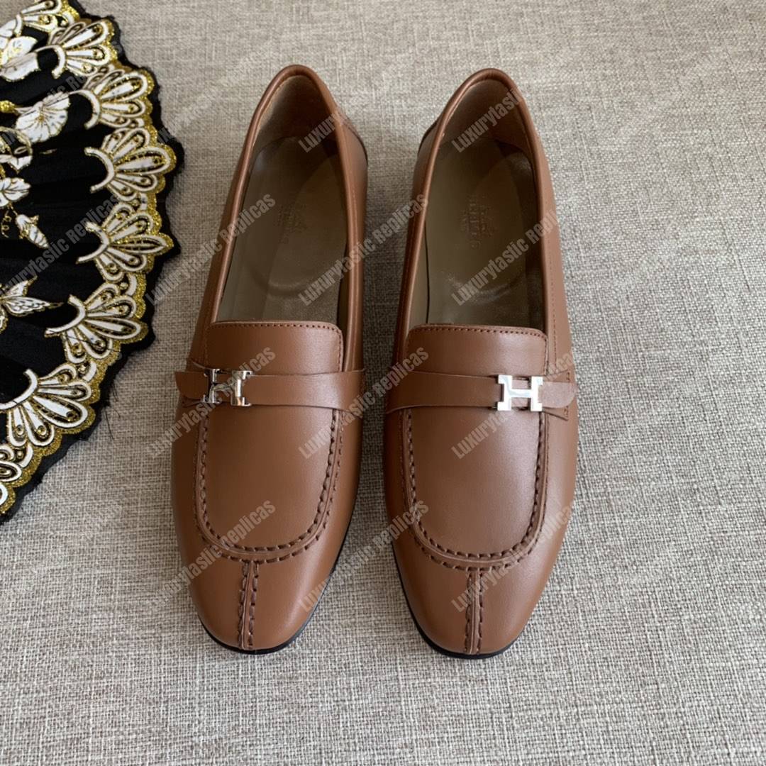 H**mes h buckle loafer brown