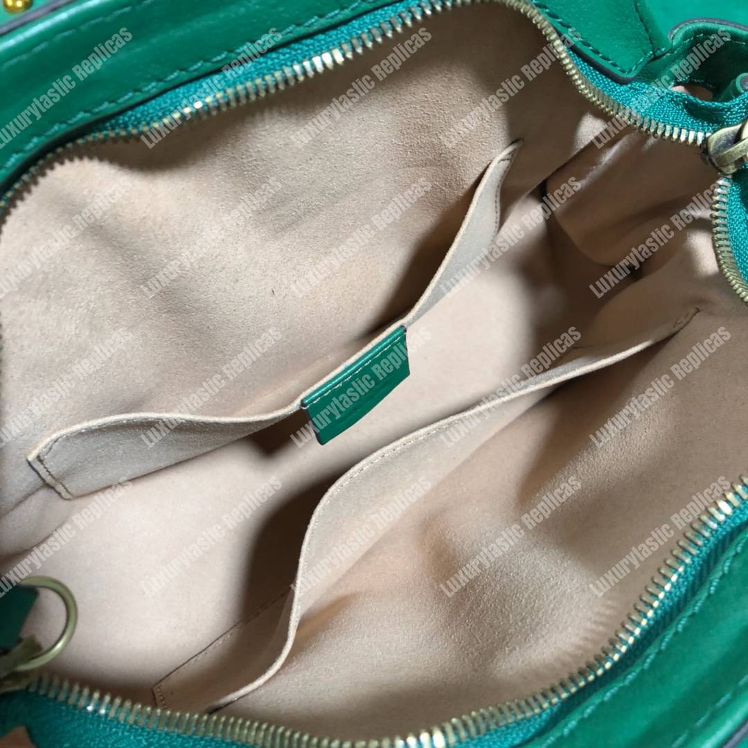 G*u*i re(belle) small shoulder bag leather emerald green