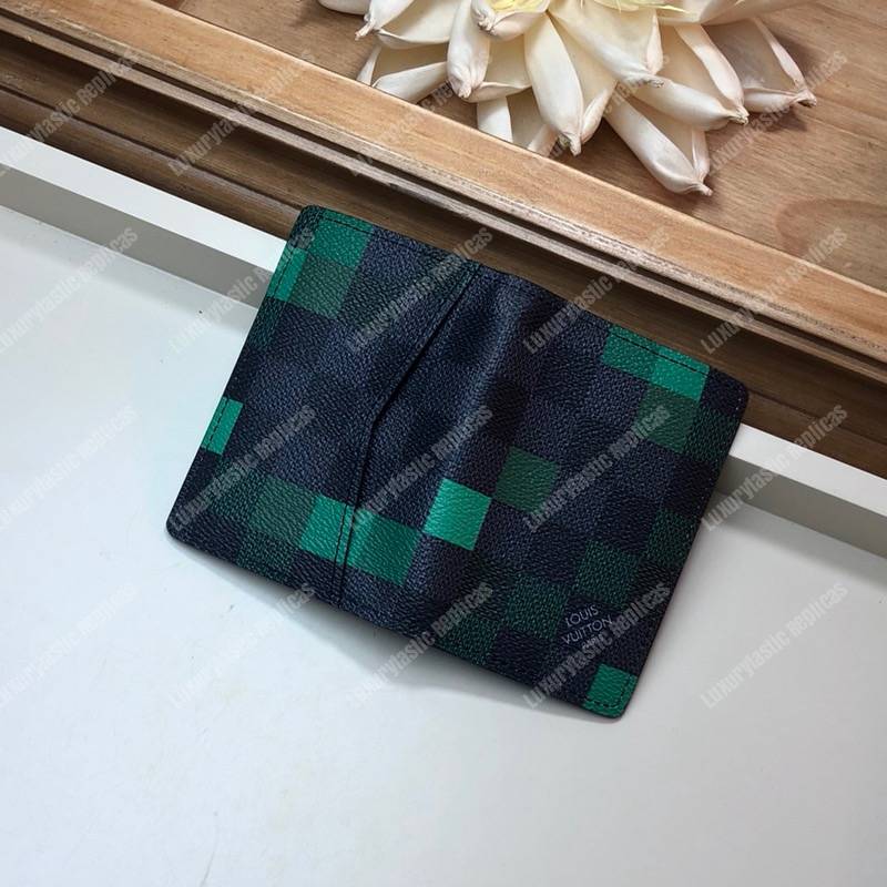 LV Pocket Organizer Damier Graphite Pixel Green