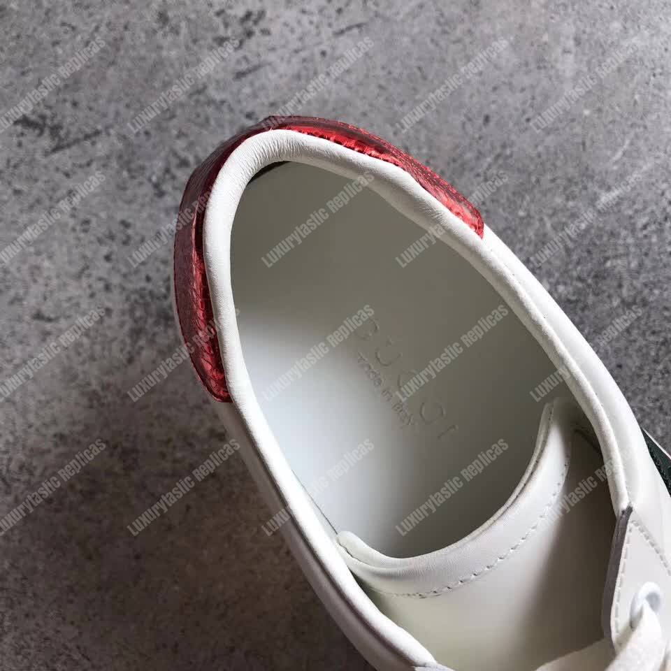 G*u*i ace embroidered tiger sneaker white