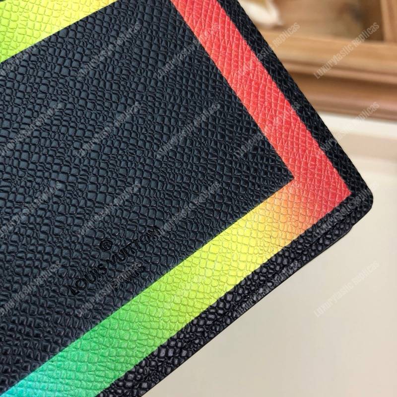 LV Abloh Slender Wallet Taiga