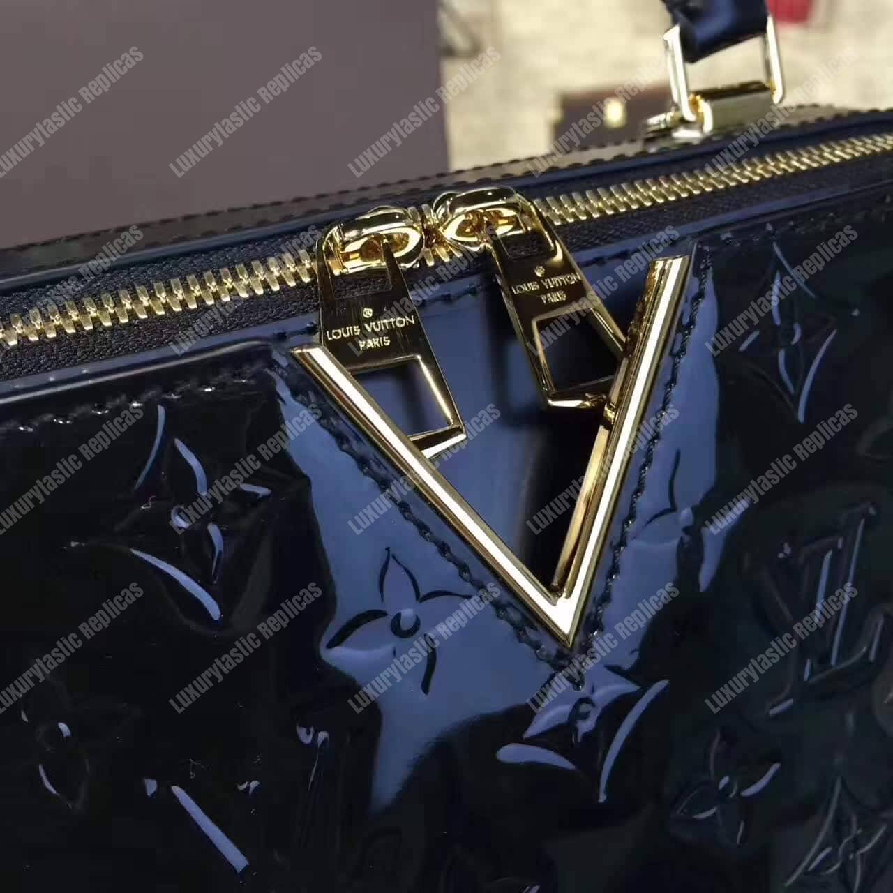 LV Melrose Monogram Vernis Black