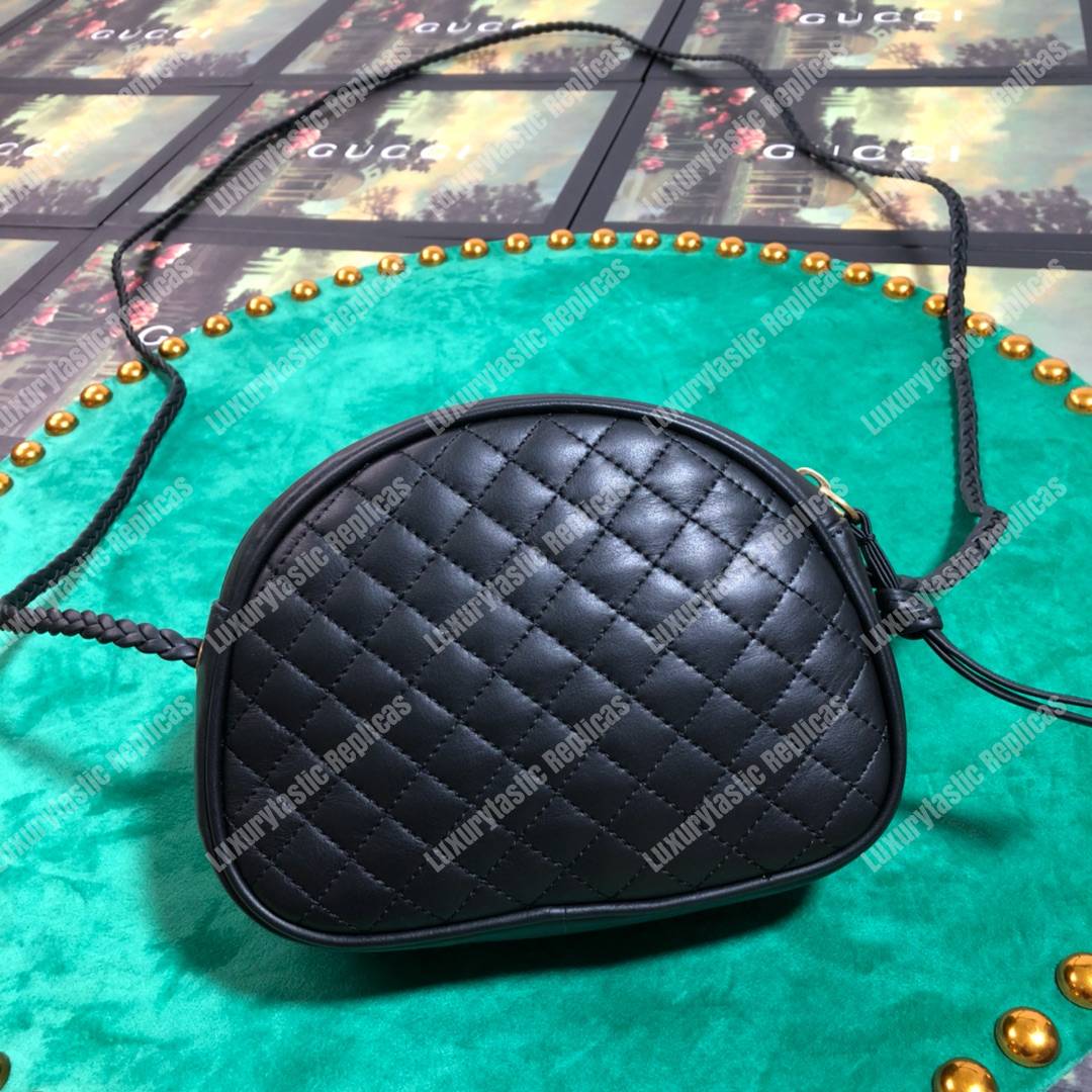 G*u*i laminated leather mini bag black