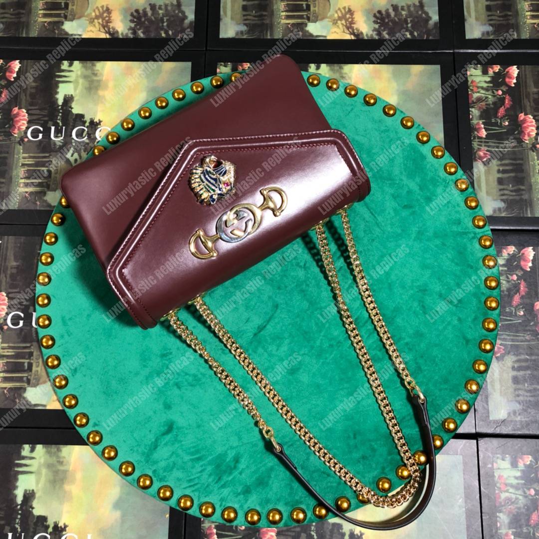 G*u*i rajah medium shoulder bag brown