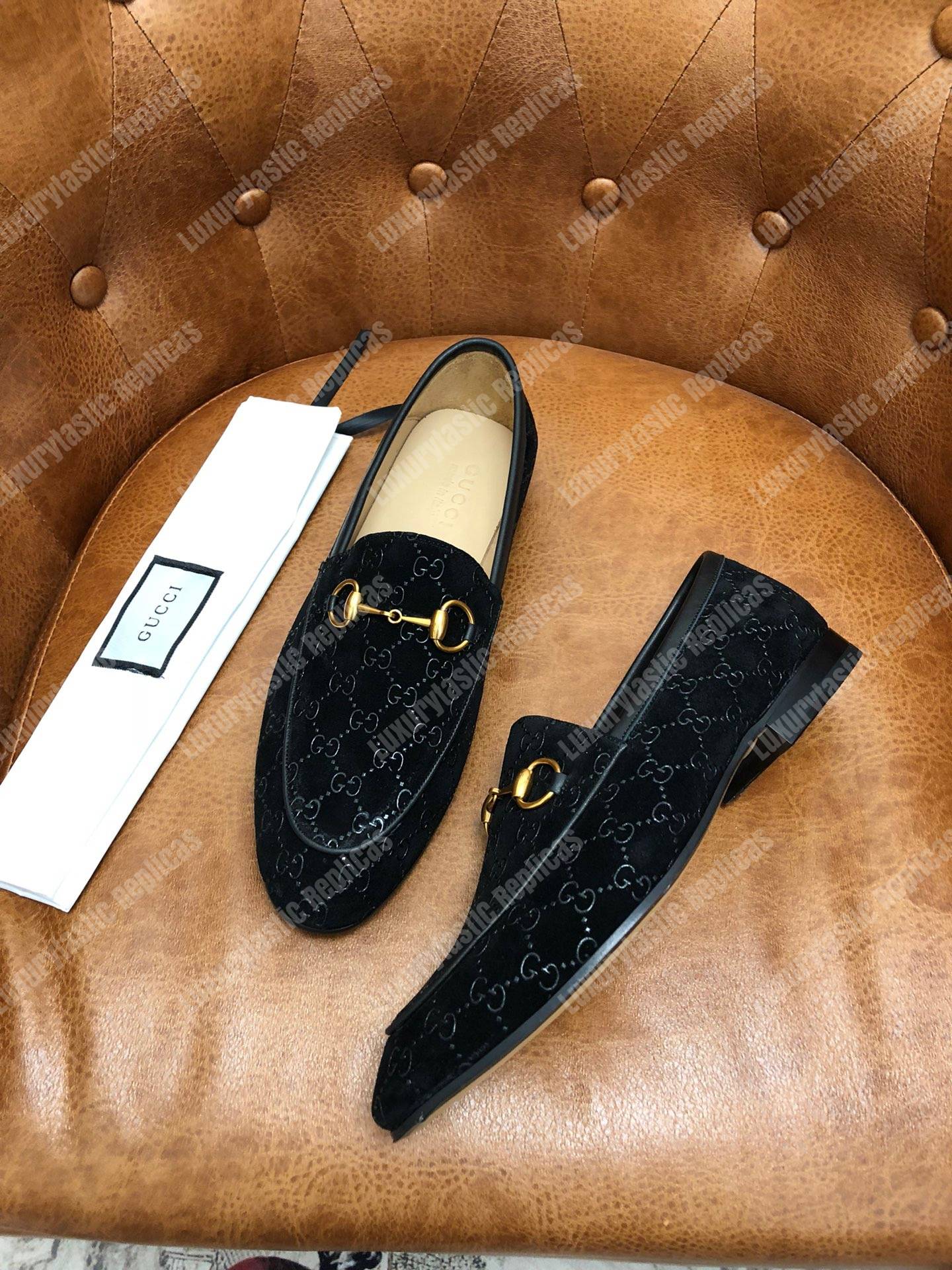 G*u*i jordaan gg velvet loafer black