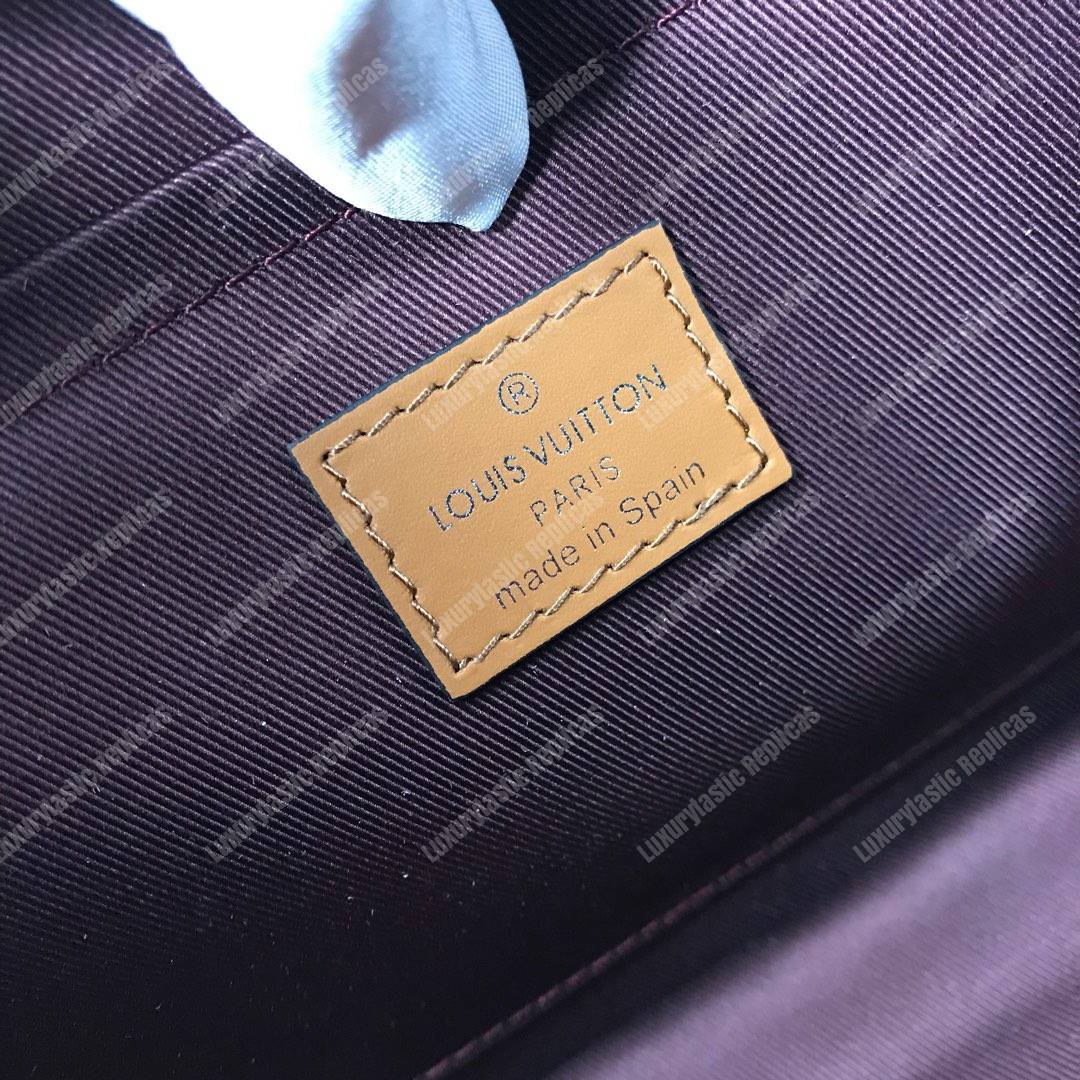 LV Monogram Vernis Sac Tricot Bag Amarante