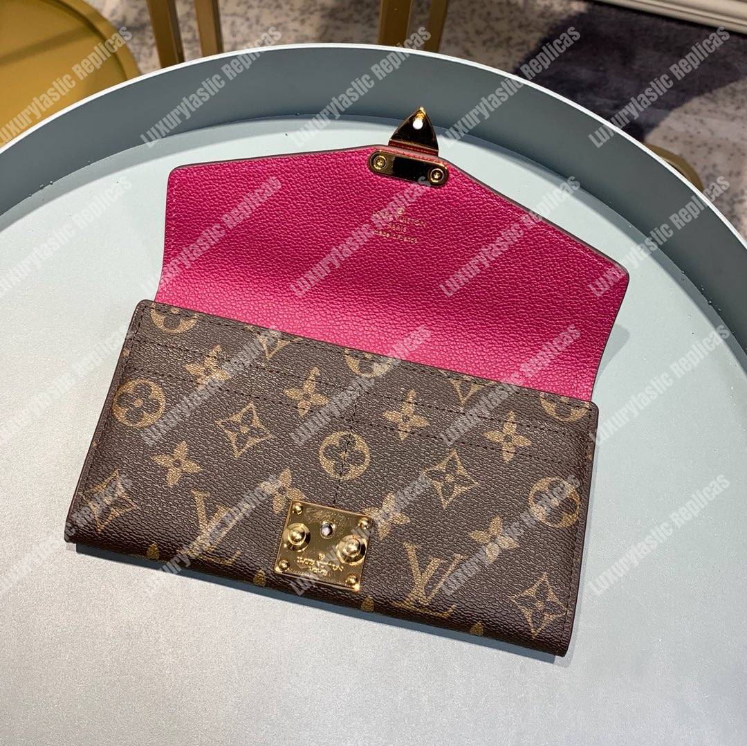LV Pallas Wallet Monogram Canvas Fuchsia
