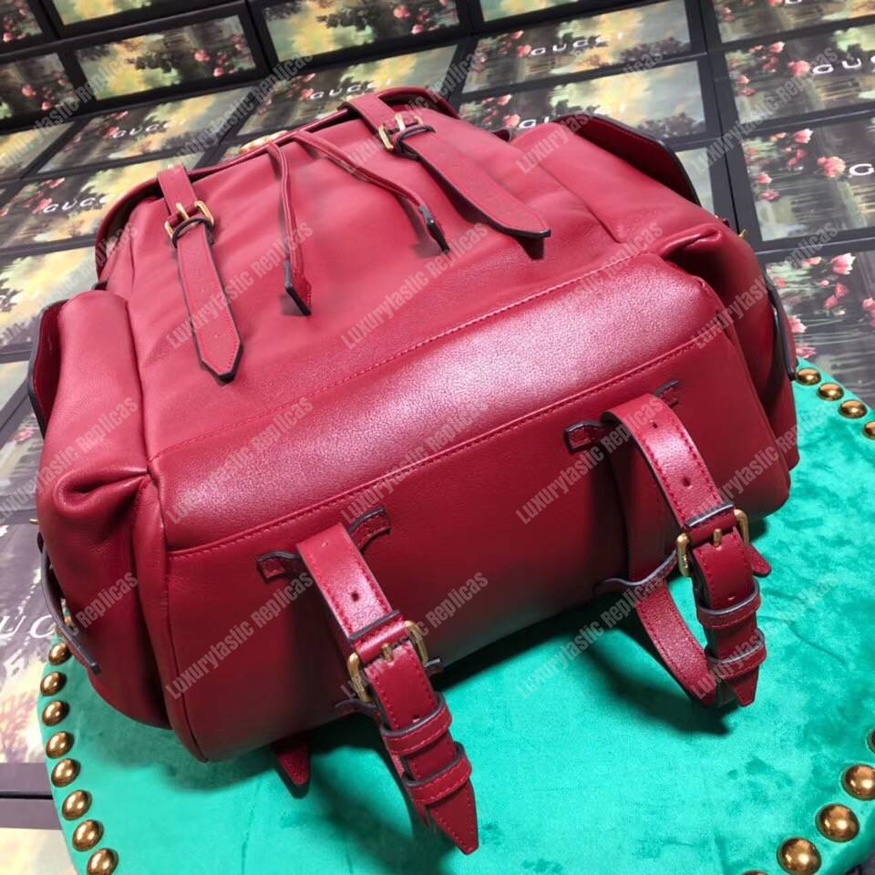 G*u*i re(belle) leather backpack cerise
