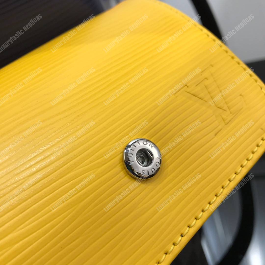 LV Christopher PM Epi Leather Damier Graphite Patchwork Yellow