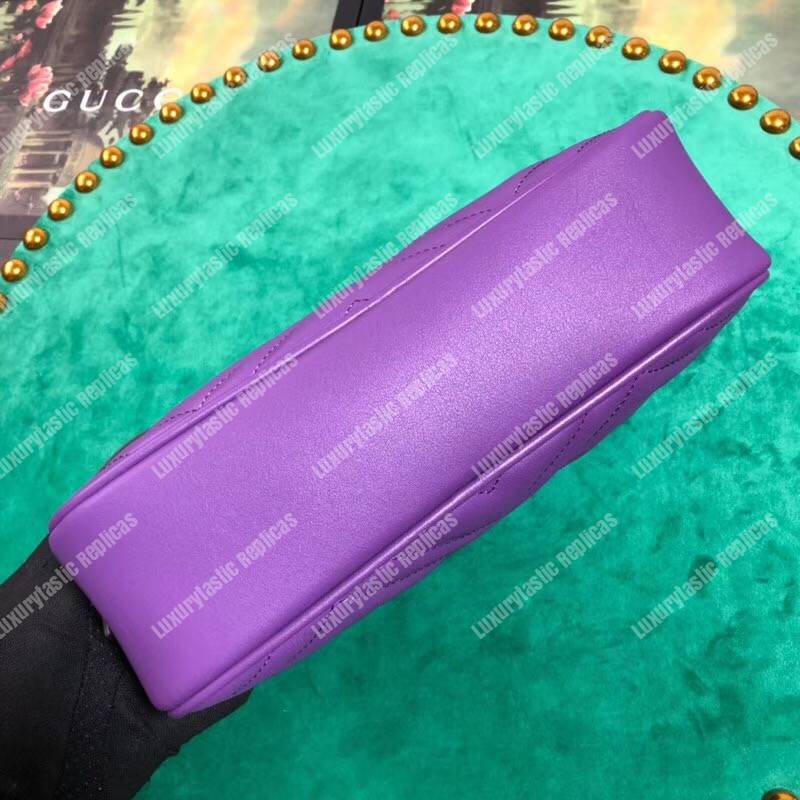 G*u*i gg marmont small matelassé shoulder bag purple
