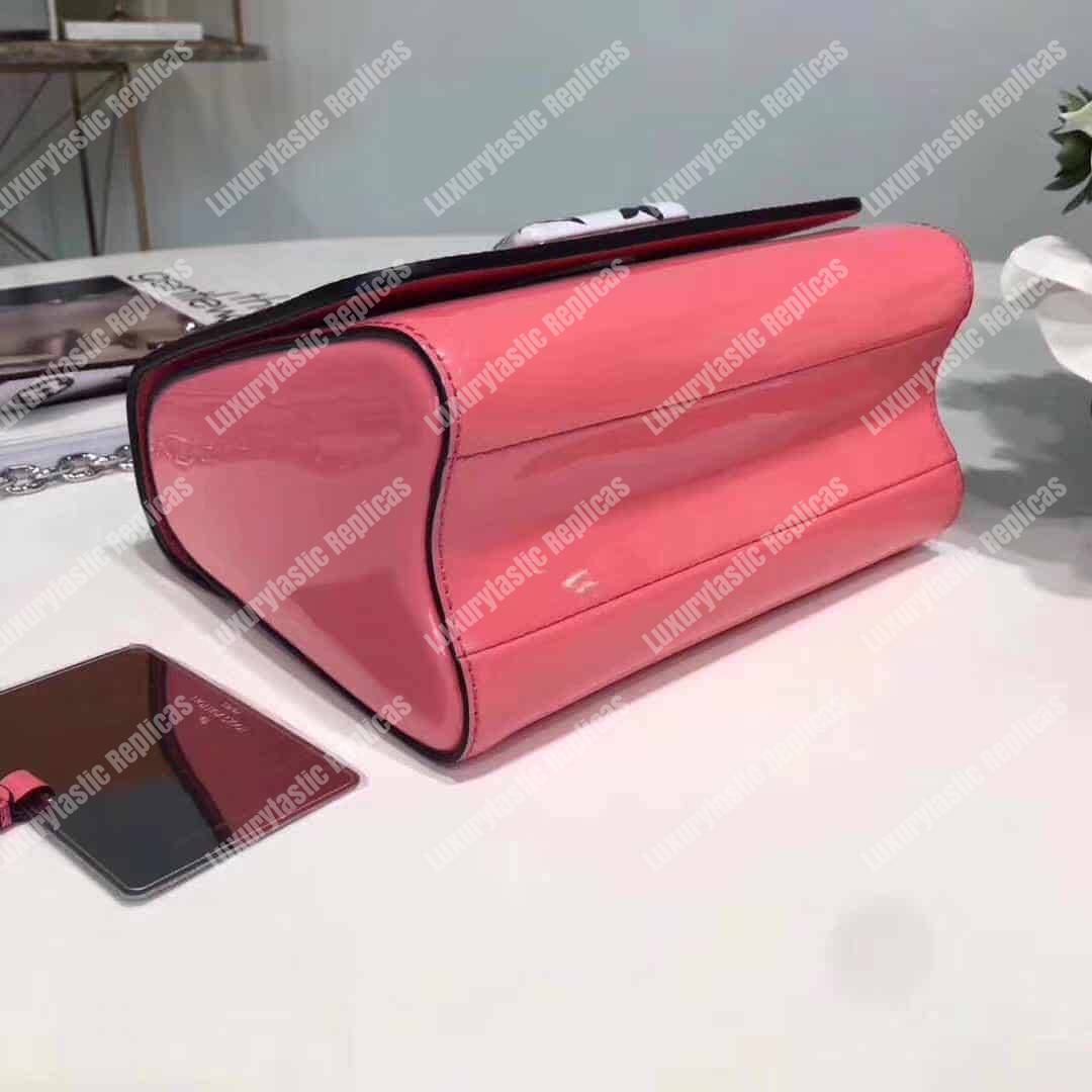 LV Twist PM Monogram Vernis Leather Rose Poudre