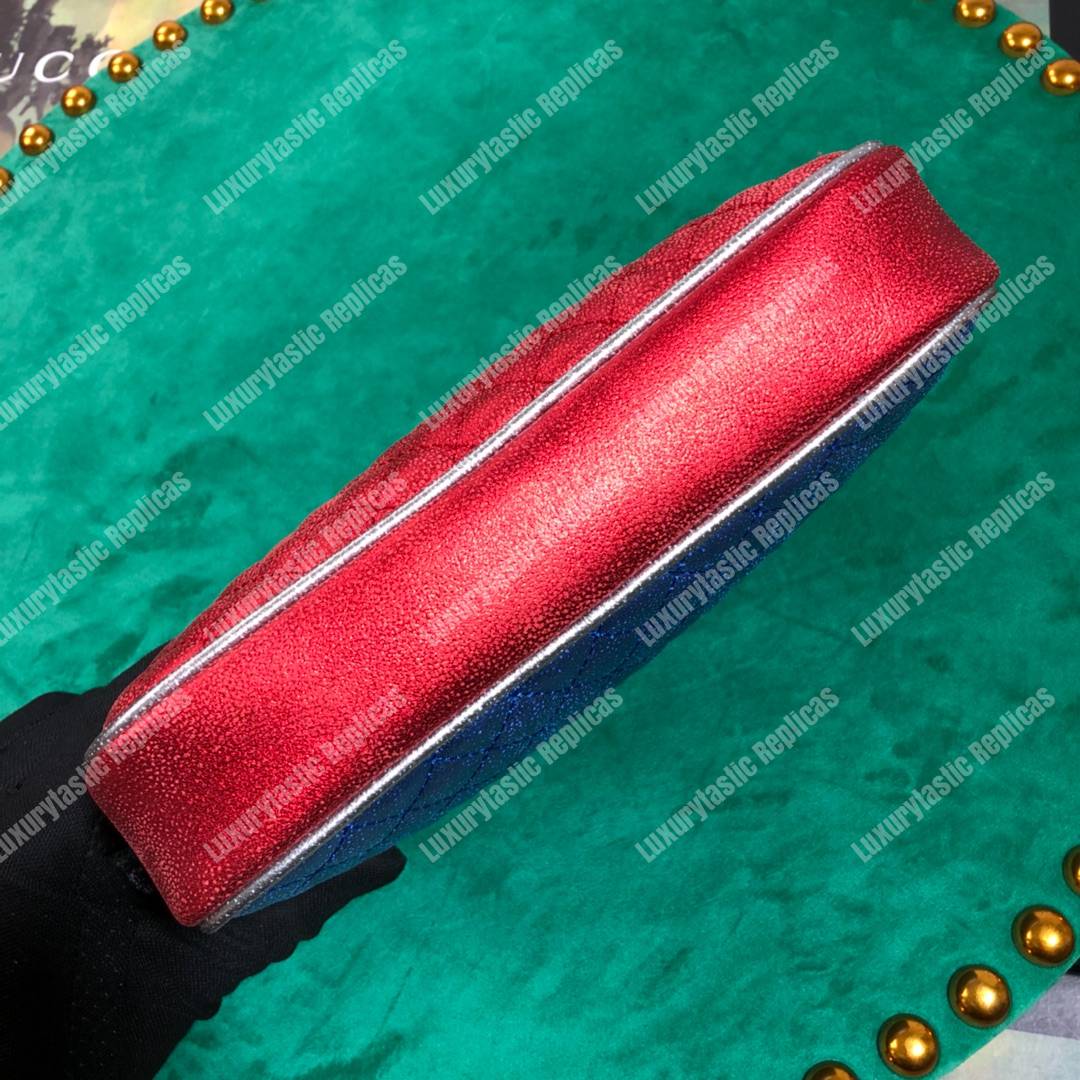 G*u*i zumi clutch metallic red/silver