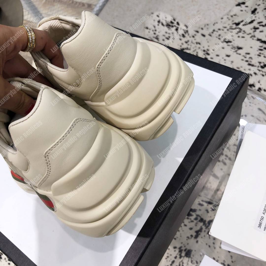 G*u*i rhyton G*u*i logo leather sneaker