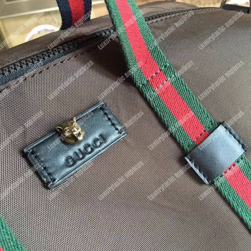 G*u*i technical canvas duffle brown